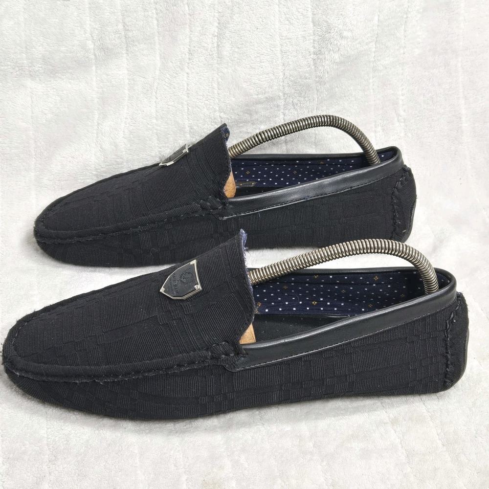 Platini Driving Loafers Men's Size 10.5 Black Lightweight Minimalist Modern Luxe